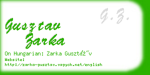 gusztav zarka business card